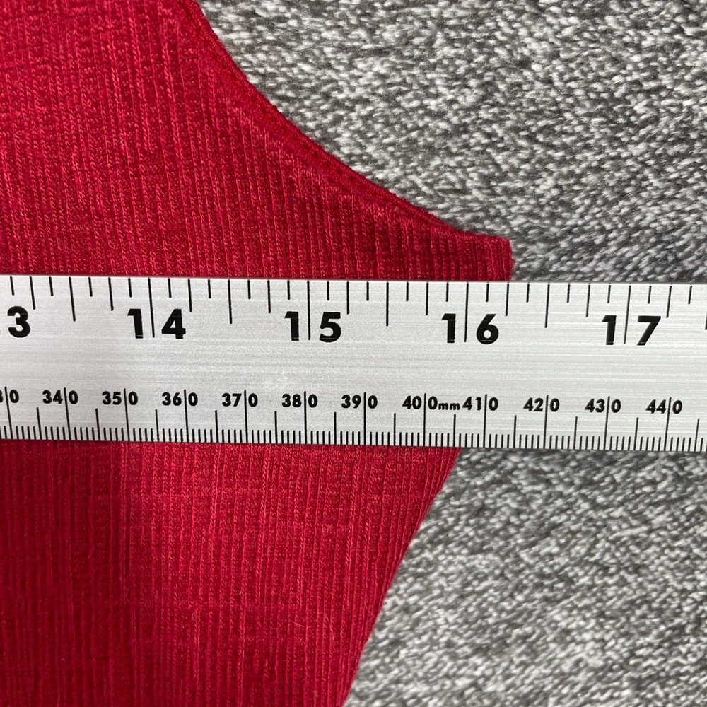 Enfocus Studio Dress 6 Red Textured Tiered Button Detail Sleeveless Sheath - Picture 5 of 7